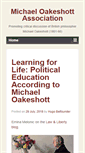 Mobile Screenshot of michael-oakeshott-association.com